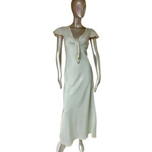 Vtg 60s Eye-Ful Nightgown/Lingerie Small Green